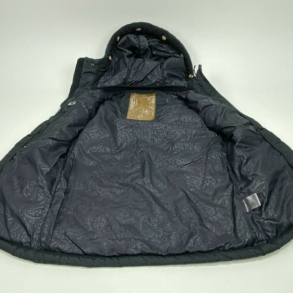 Billabong Womens Hooded Jacket Size M Vest Black Pockets Outwear Style Skii Doo - Picture 5 of 10